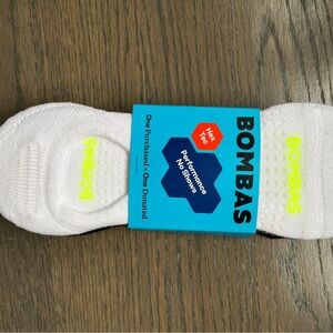 Bombas White Performance No Show Socks